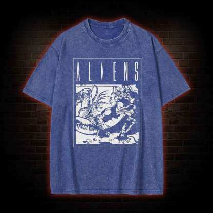 Alien Face Hugger Washed T-shirt