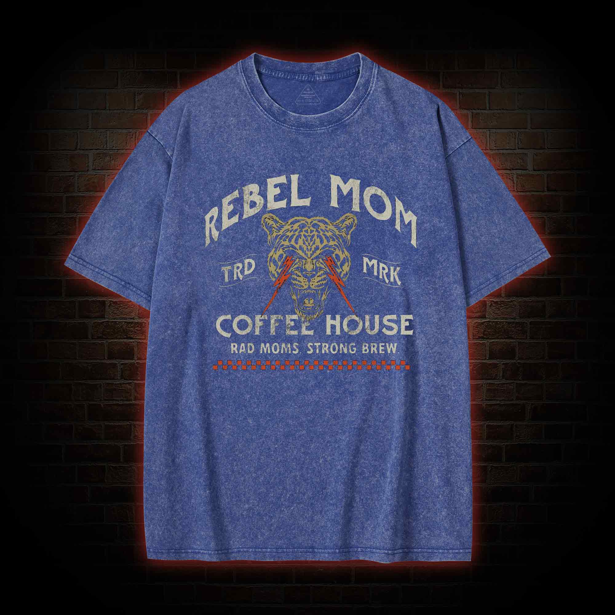 Rebel Mom Coffee House Washed T-shirt