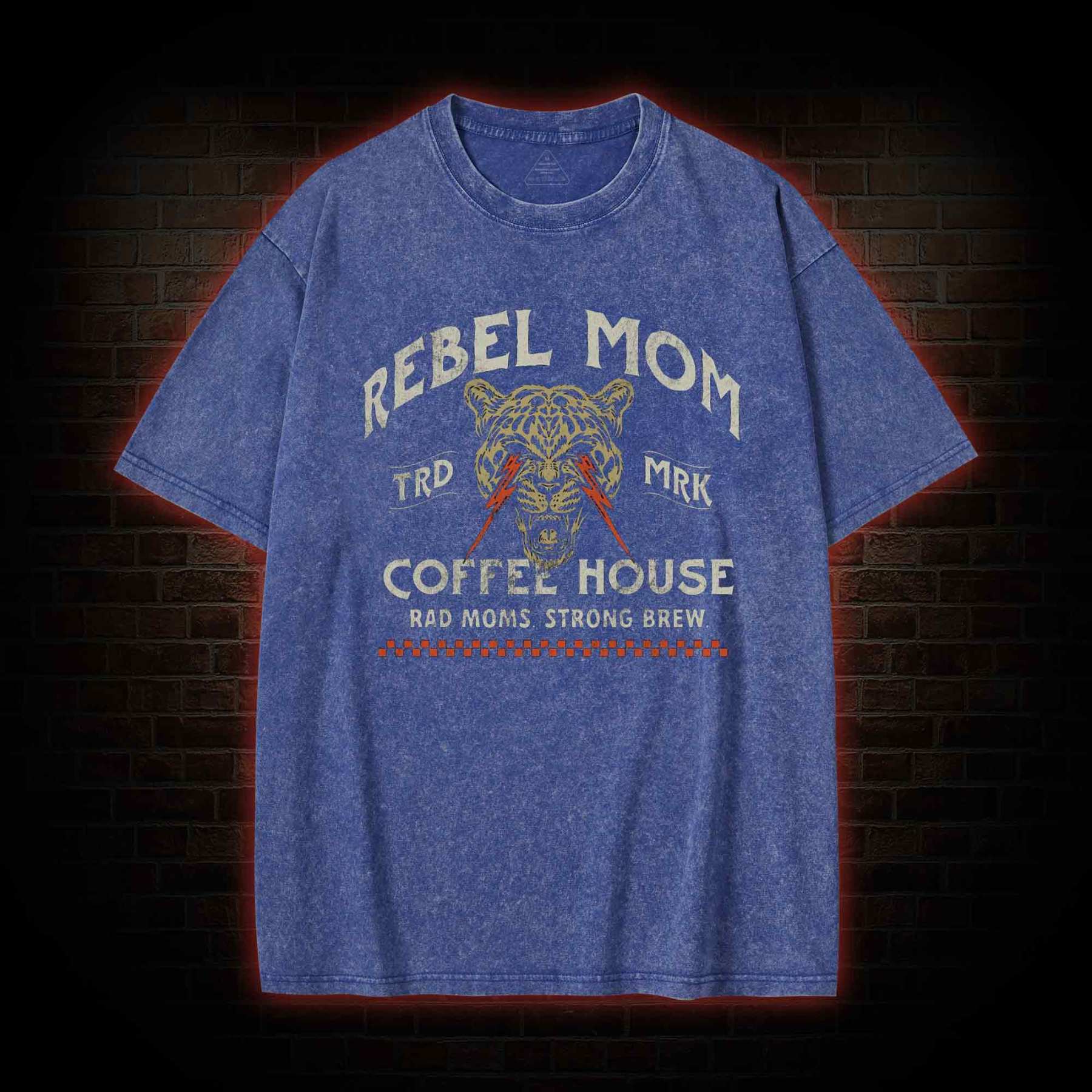 Rebel Mom Coffee House Washed T-shirt