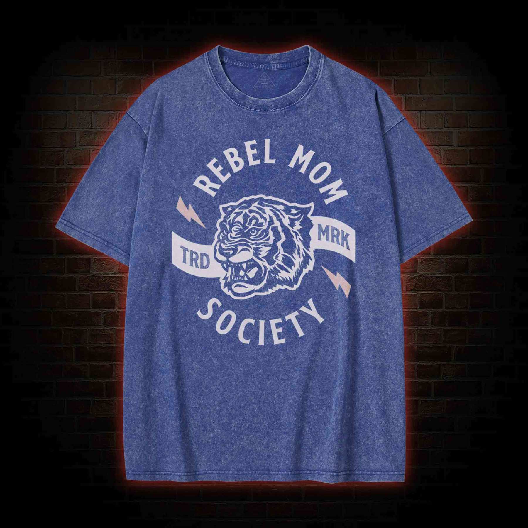Rebel Mom Society Tiger Washed T-shirt