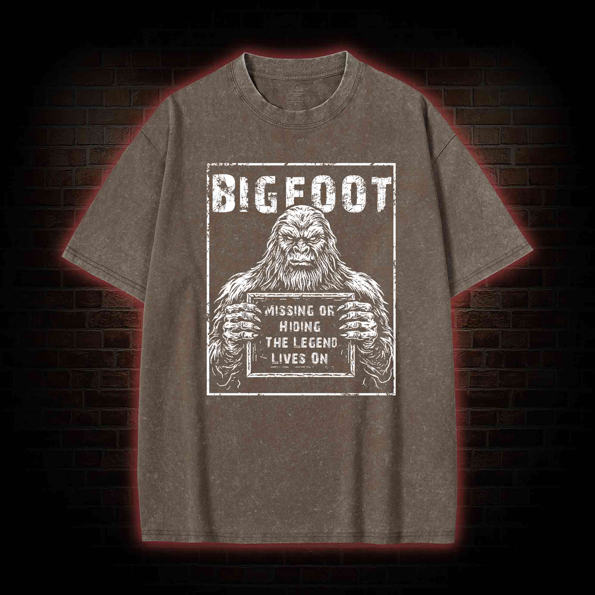 Bigfoot the Legend Lives on Washed T-shirt