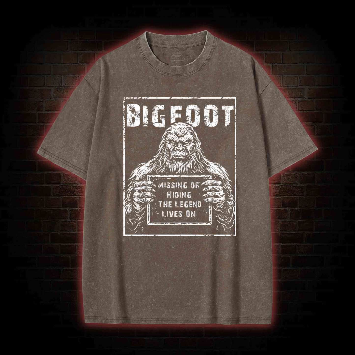 Bigfoot the Legend Lives on Washed T-shirt