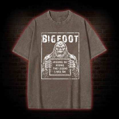 Bigfoot the Legend Lives on Washed T-shirt