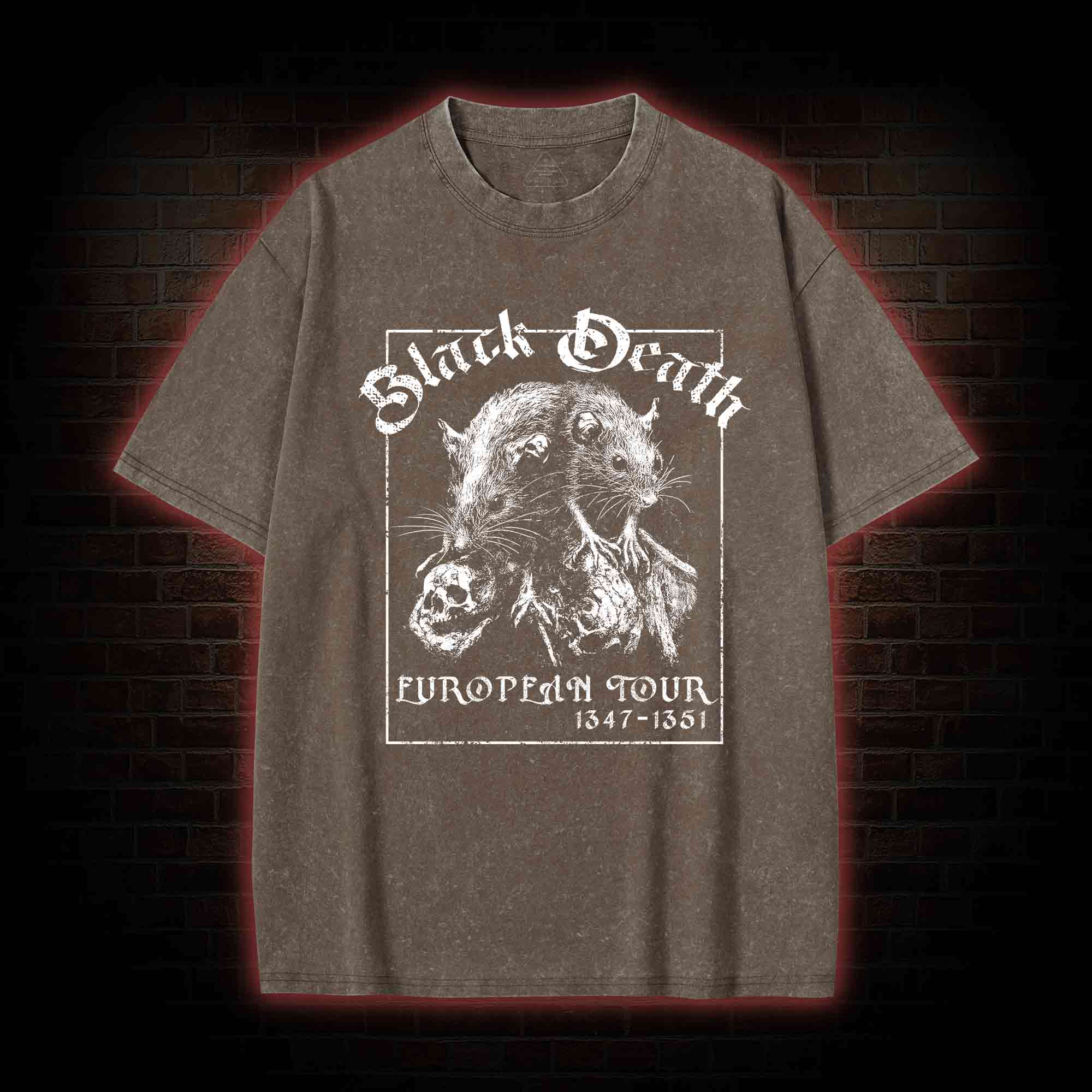 Black Death European Tour Washed T-shirt
