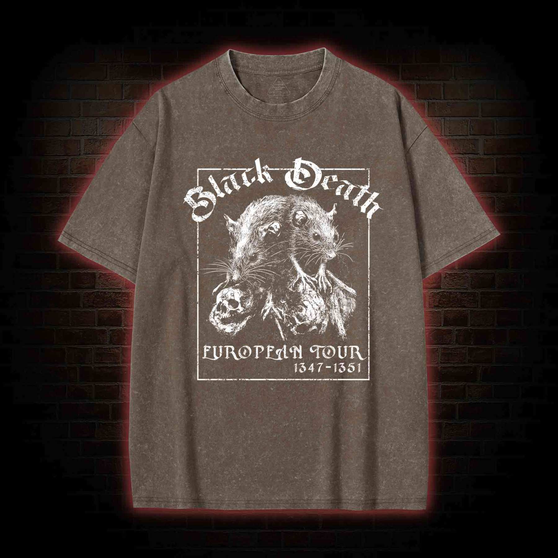 Black Death European Tour Washed T-shirt