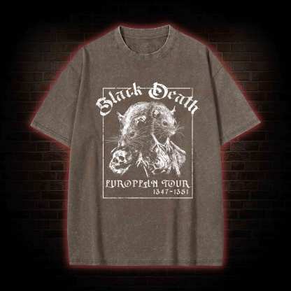 Black Death European Tour Washed T-shirt