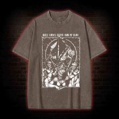Guilt Carves Deeper Than My Blade Washed T-shirt