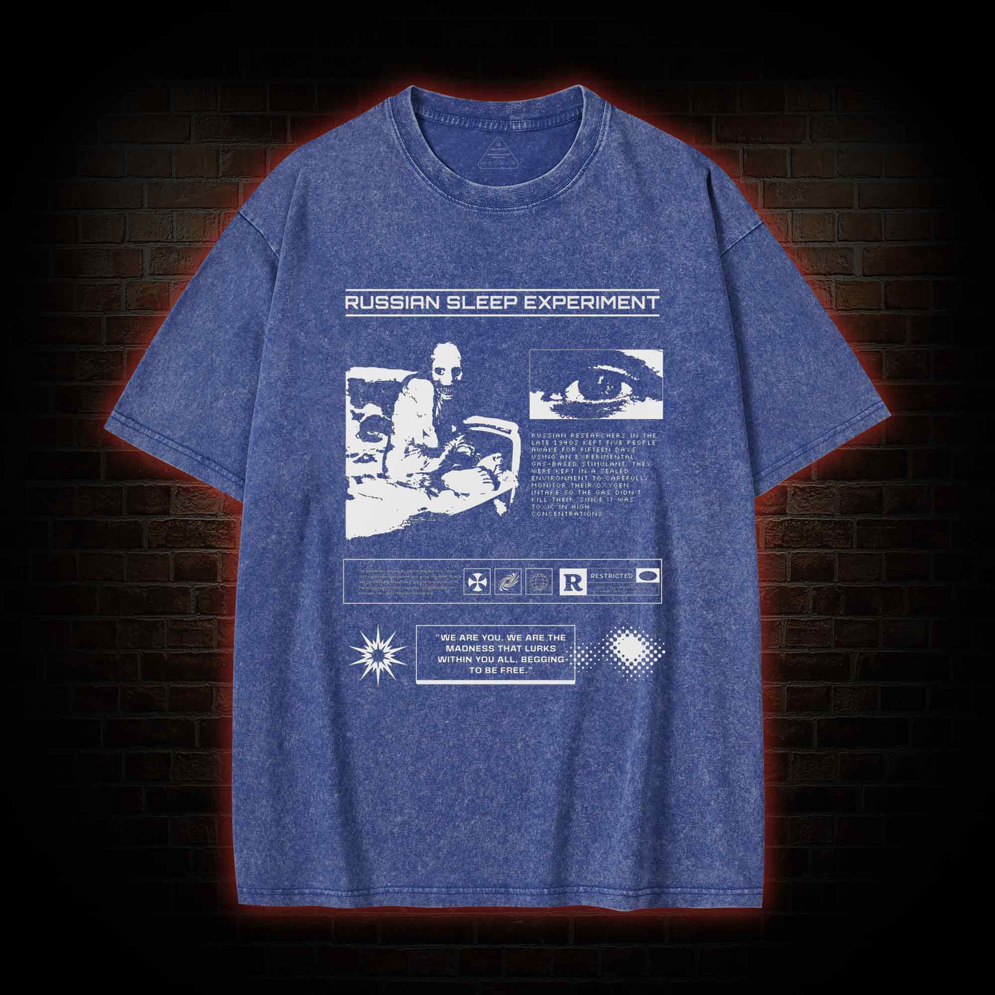 Russian Sleep Experiment Washed T-shirt
