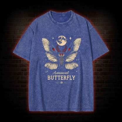 Anti-social Butterfly Washed T-shirt
