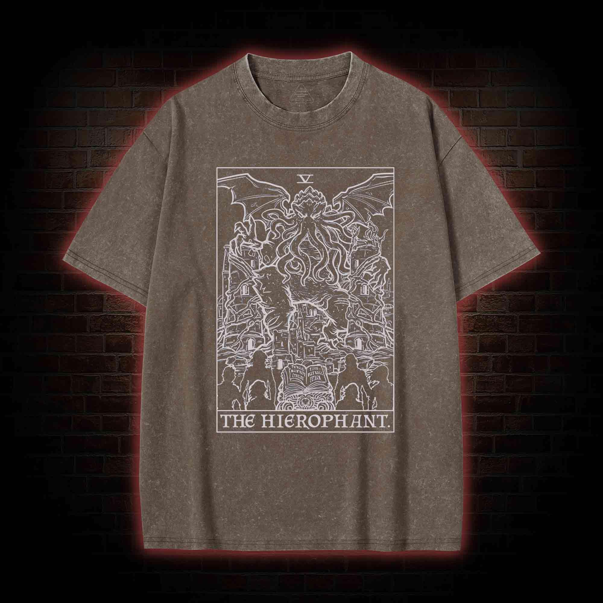 The Hierophant Tarot Card Washed T-shirt