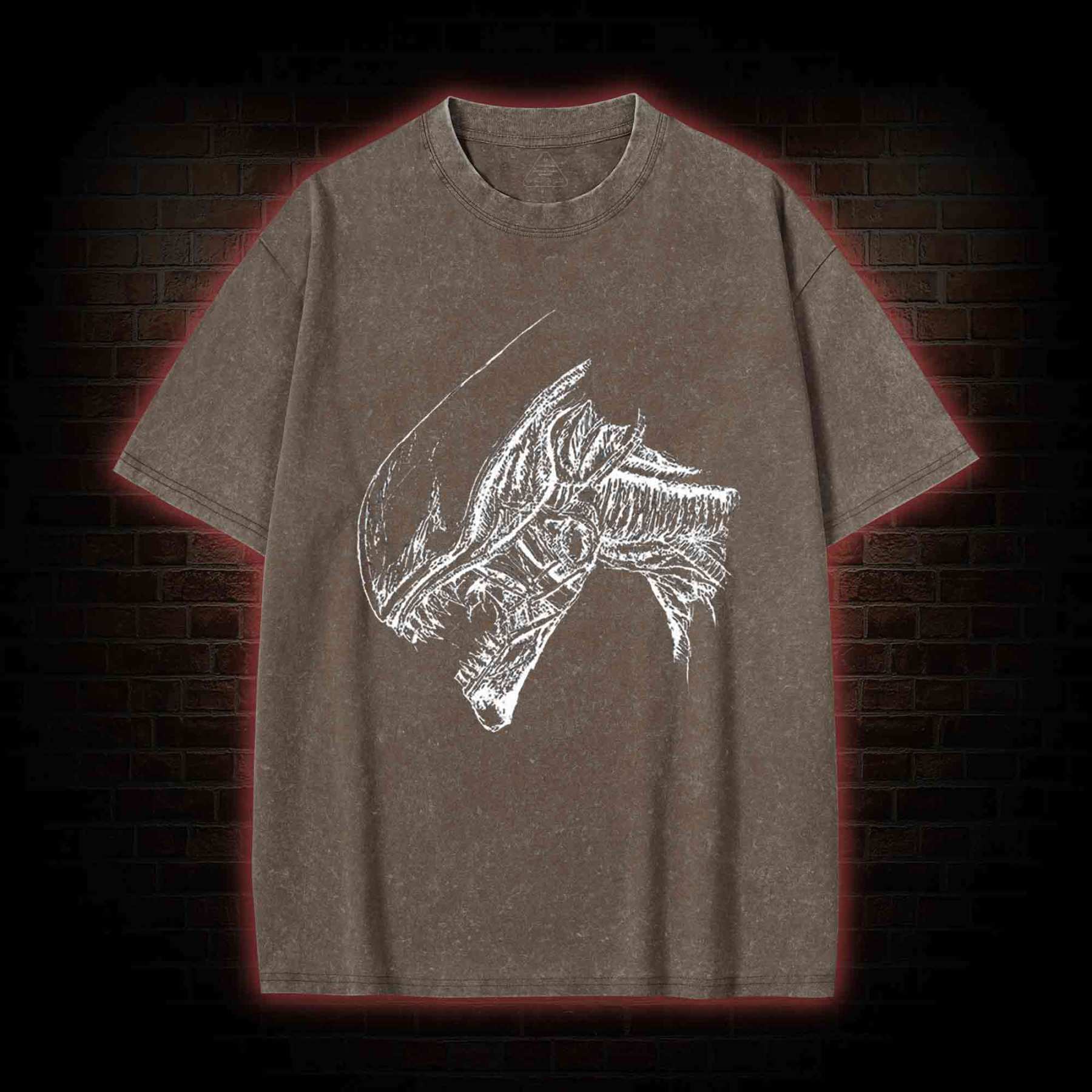Aliens Head Washed T-shirt