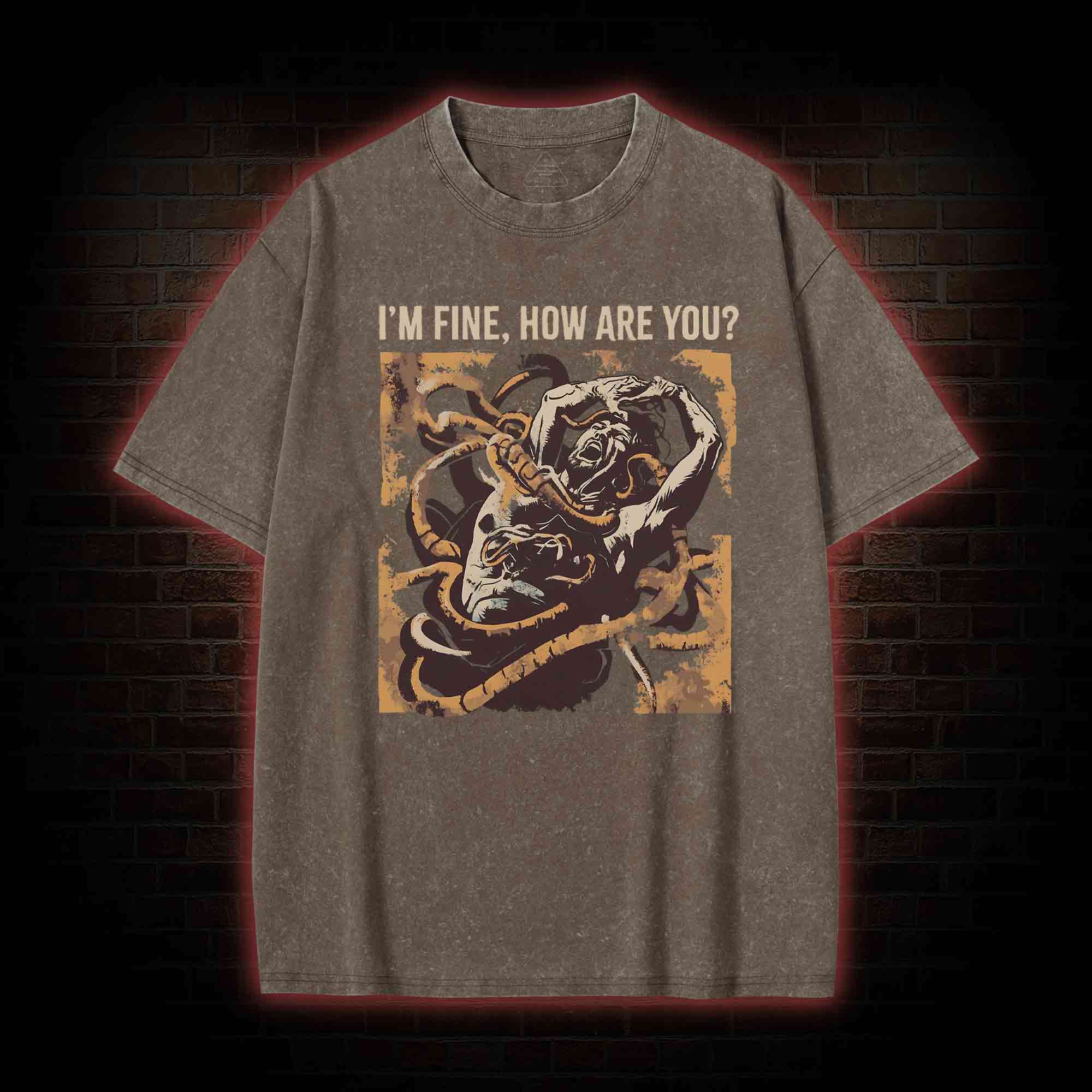 I’m Fine How Are You Washed T-shirt