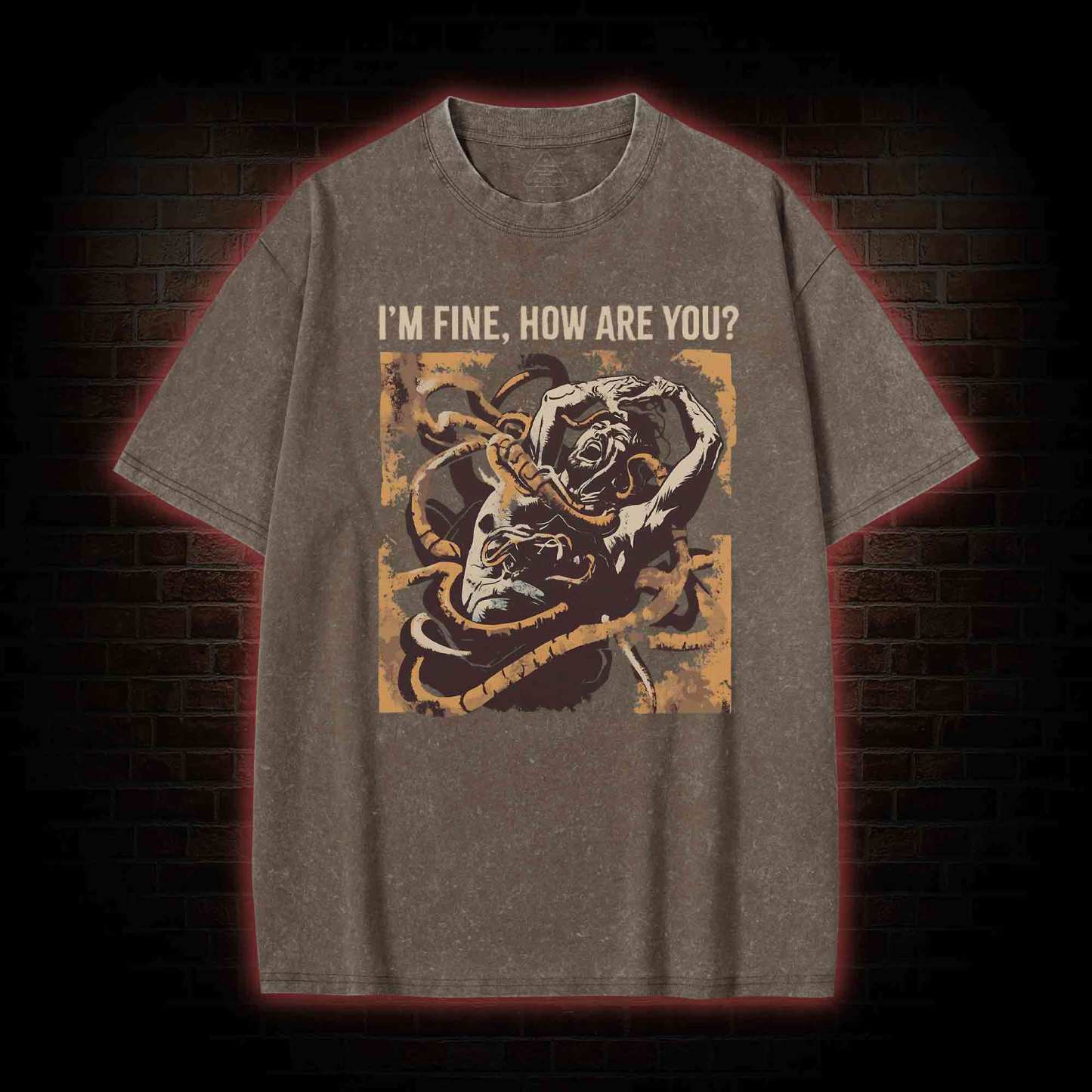 I’m Fine How Are You Washed T-shirt