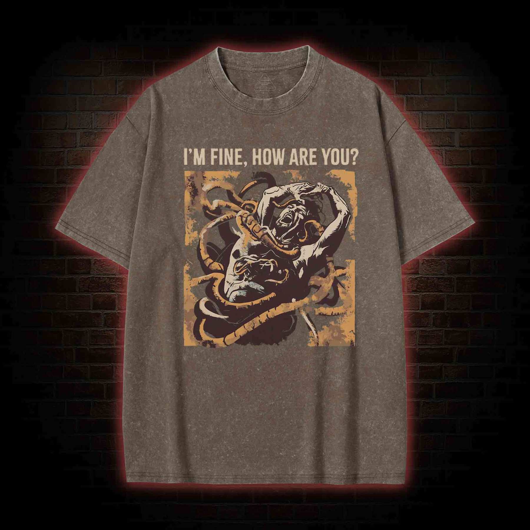 I’m Fine How Are You Washed T-shirt