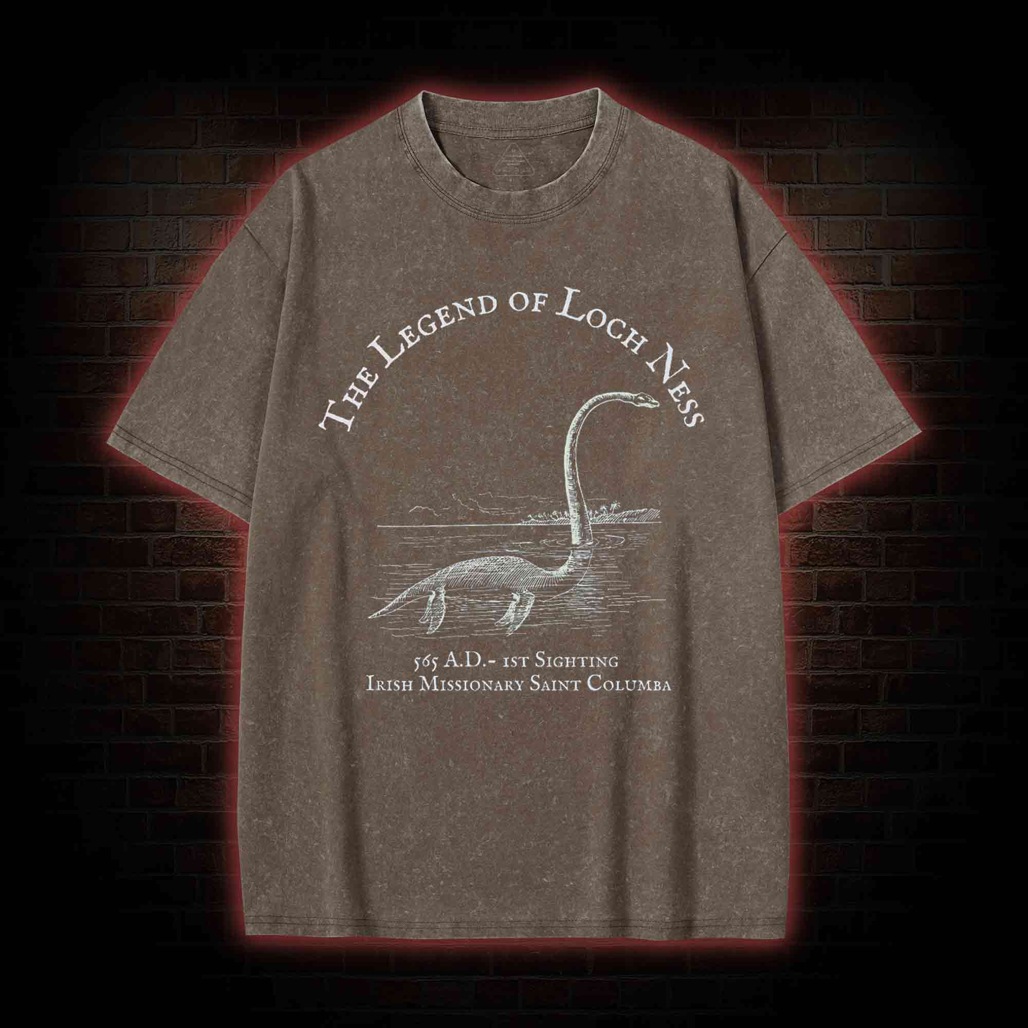 Loch Ness Monster Washed T-shirt