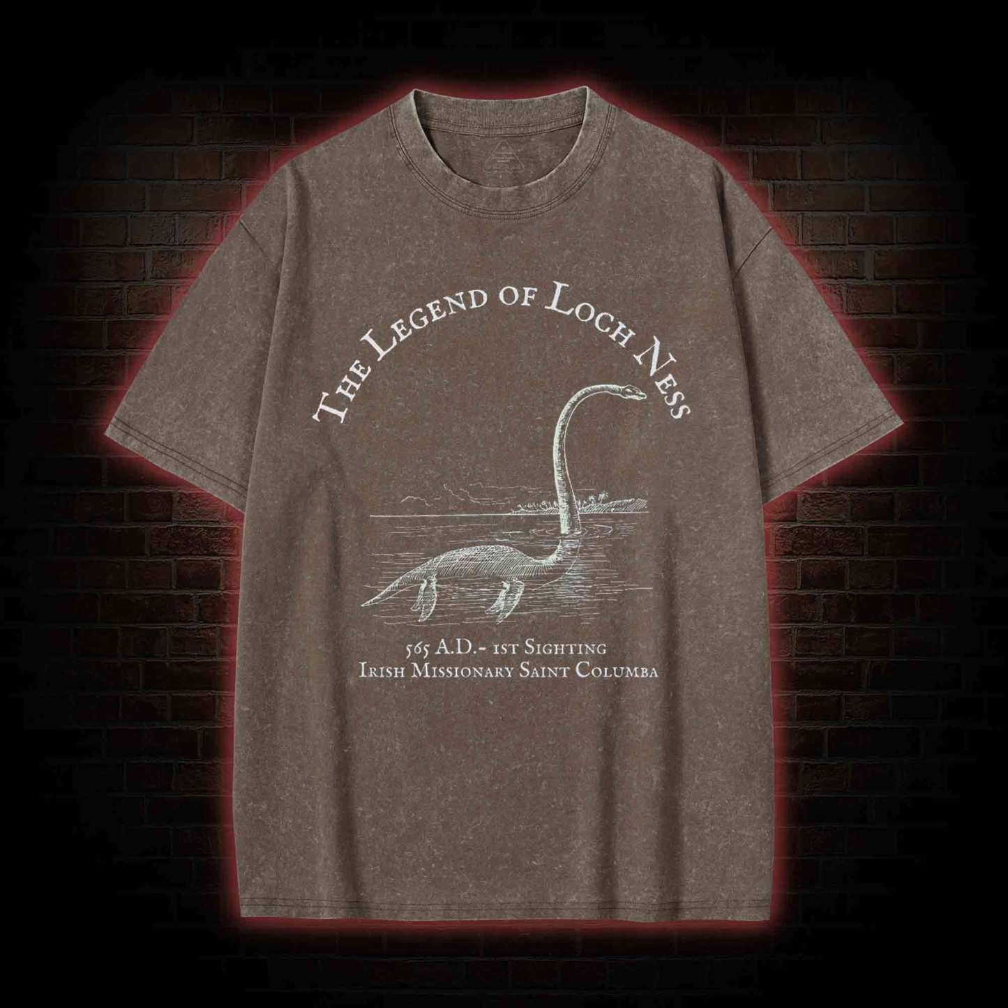 Loch Ness Monster Washed T-shirt