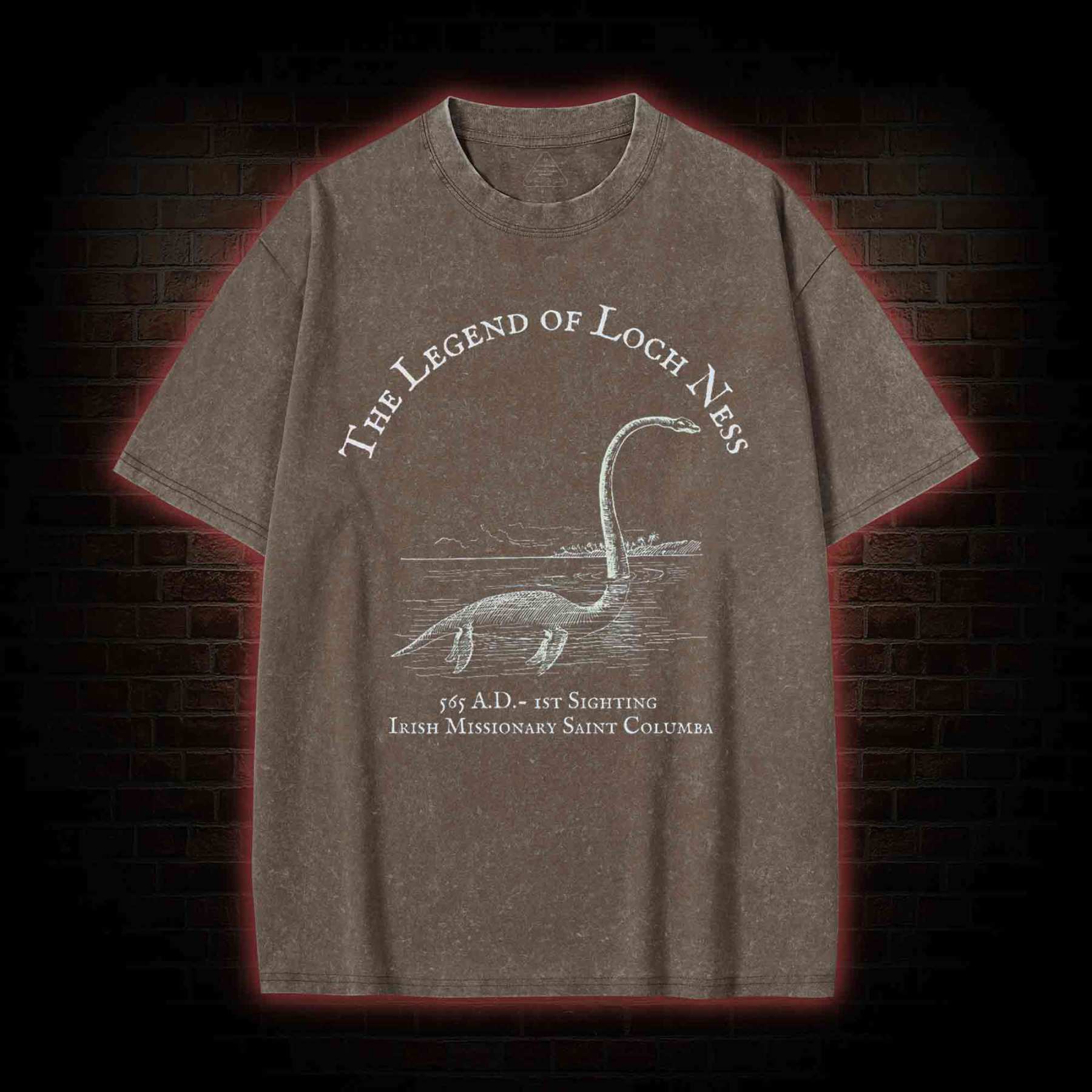 Loch Ness Monster Washed T-shirt