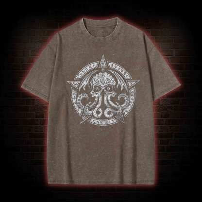 Cthulhu Fhtagn Vintage Washed T-shirt