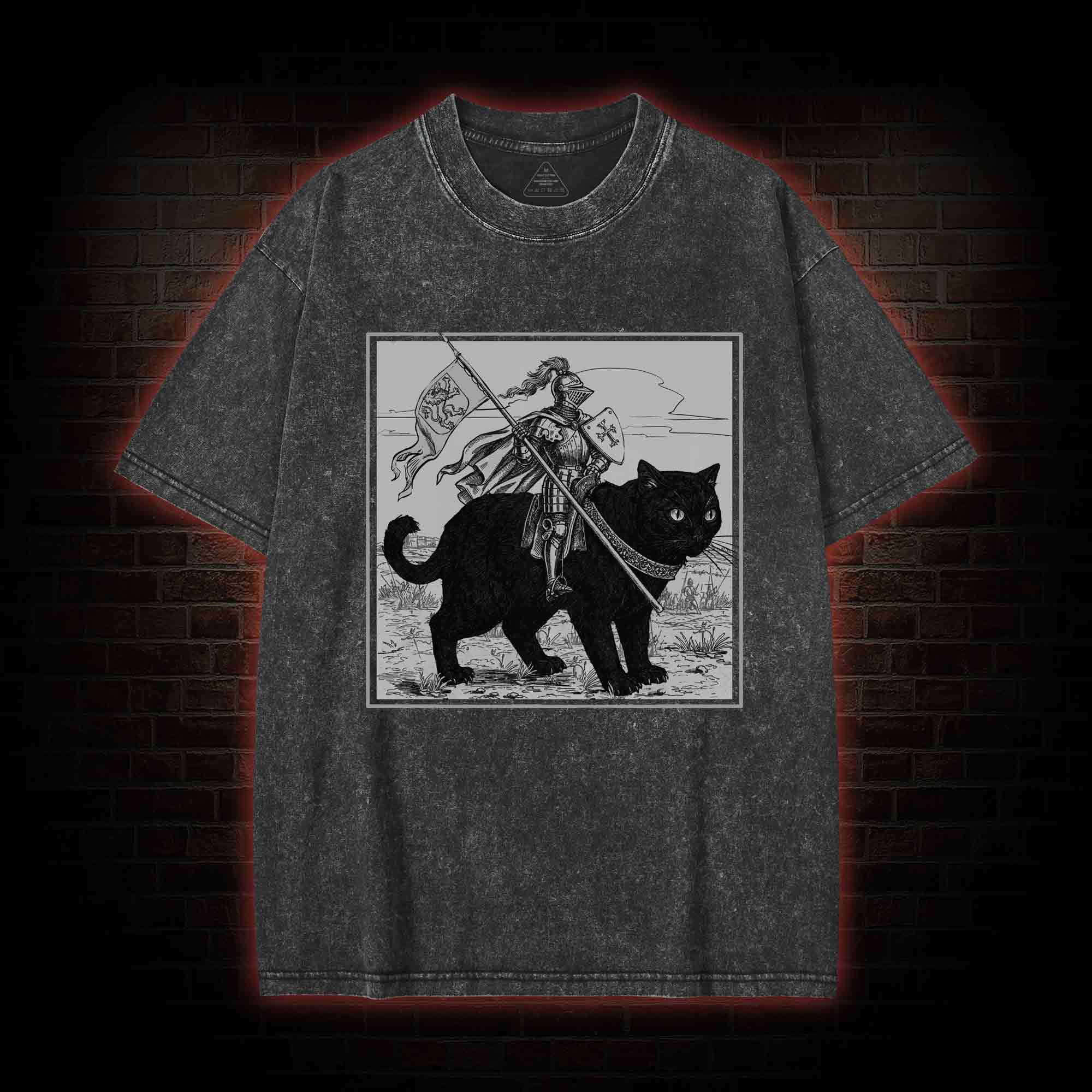 Medieval Knight Washed T-shirt