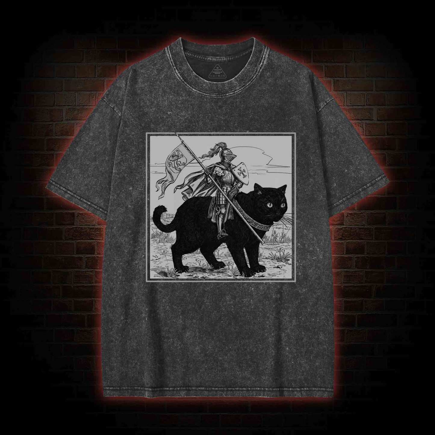 Medieval Knight Washed T-shirt