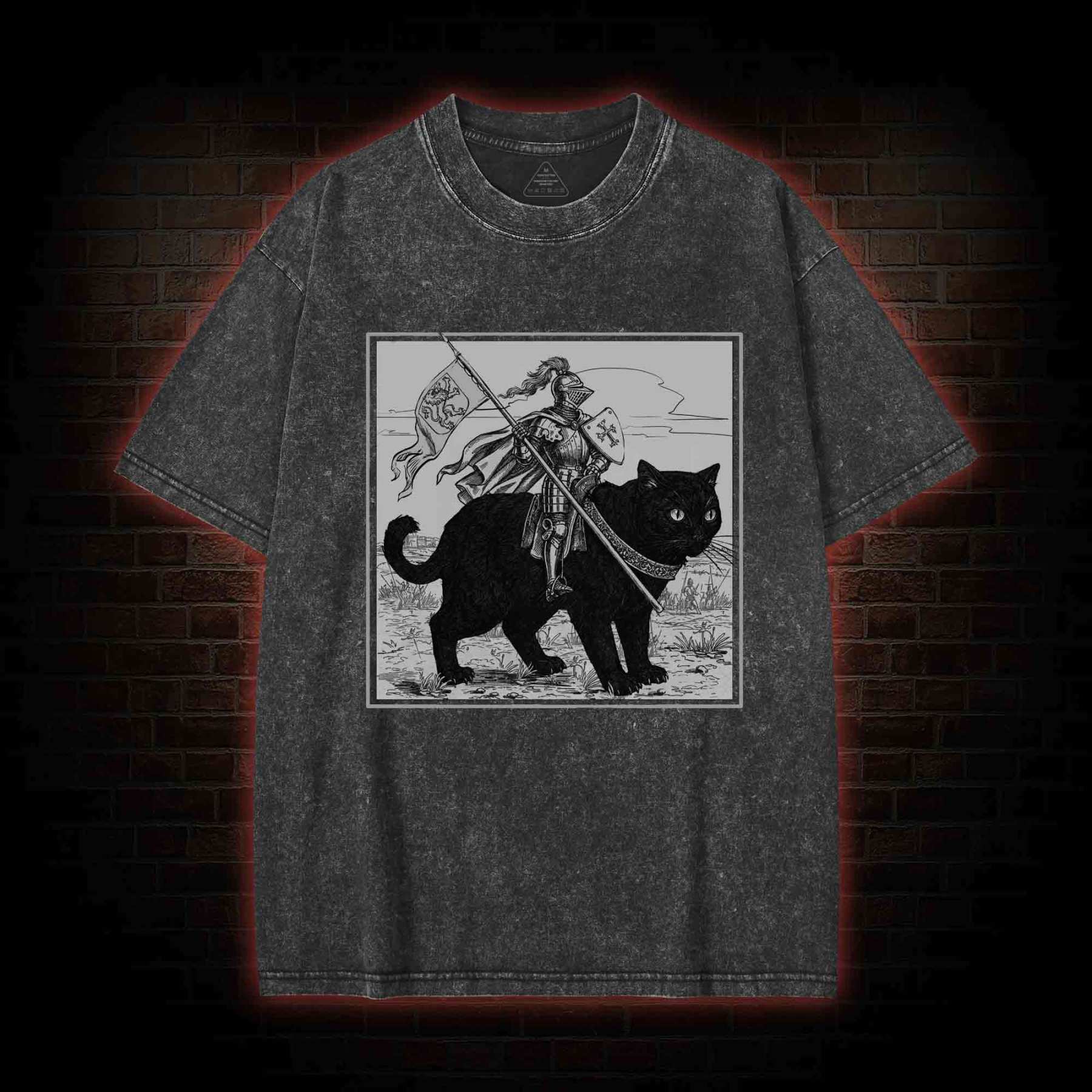 Medieval Knight Washed T-shirt