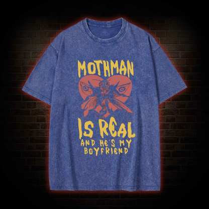 Mothman is Real Washed T-shirt