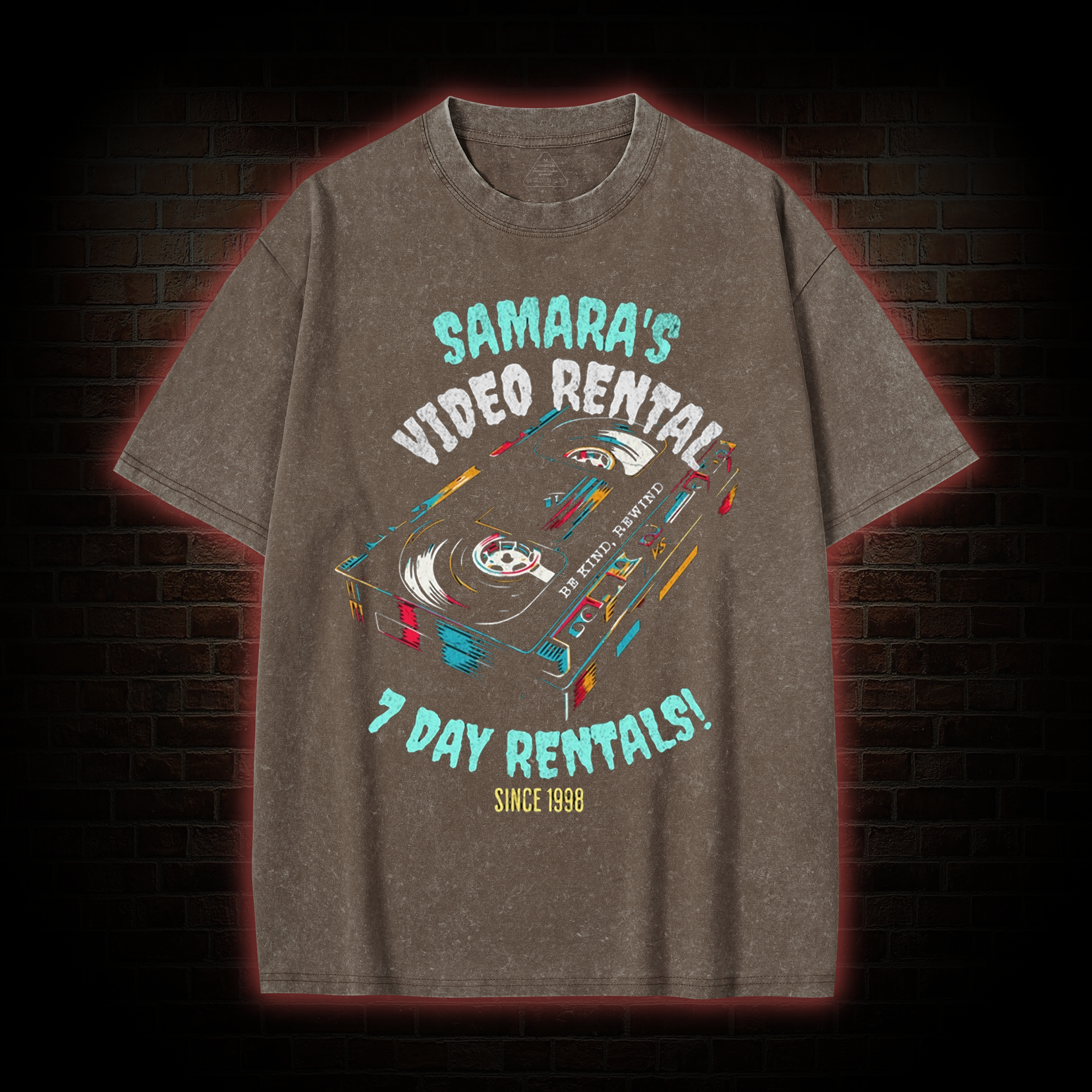 Samara's Video Rental Washed T-shirt