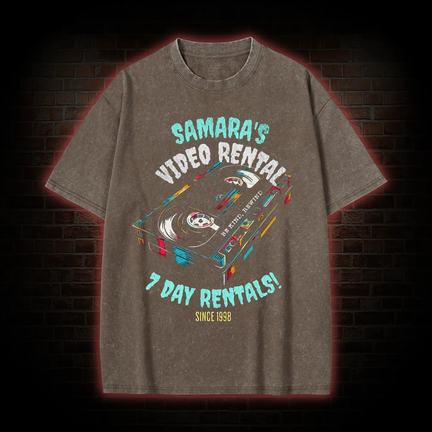 Samara's Video Rental Washed T-shirt
