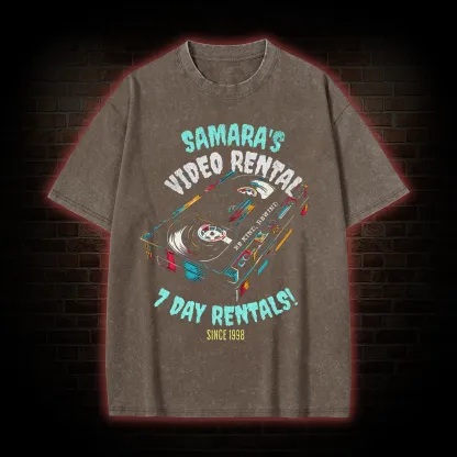 Samara's Video Rental Washed T-shirt