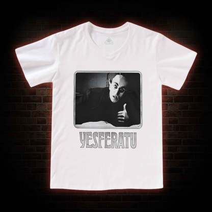 Yesferatu Funny Horror Retro V-Neck Classic T-Shirt