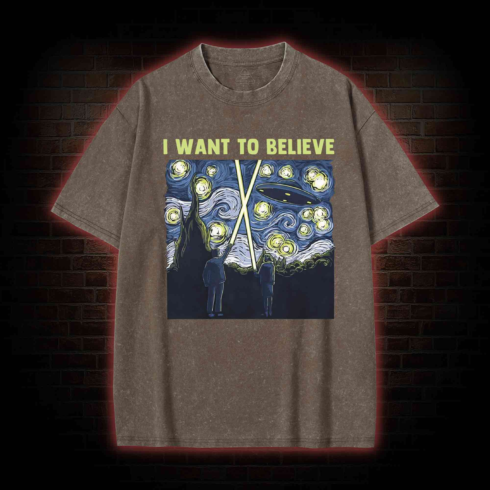 I Want to Believe Washed T-shirt
