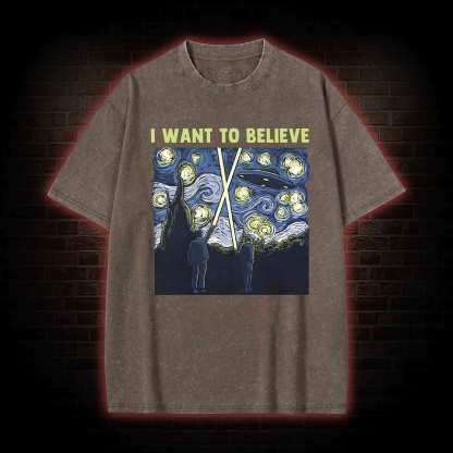 I Want to Believe Washed T-shirt