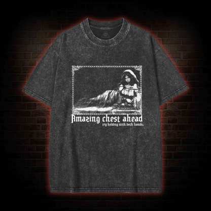 Try Holding with Both Hands Washed T-shirt