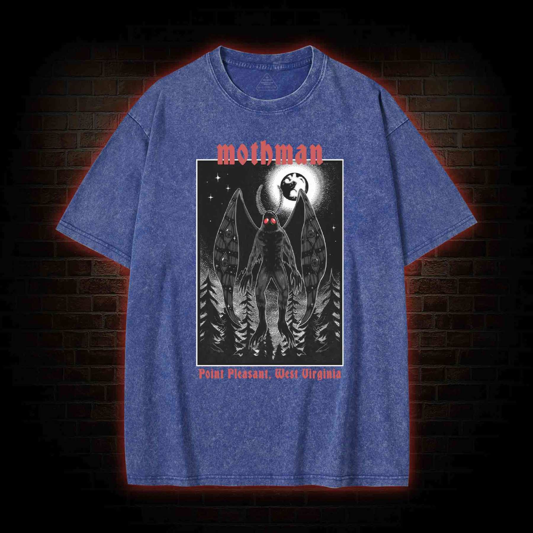 Mothman in the Forest Washed T-shirt