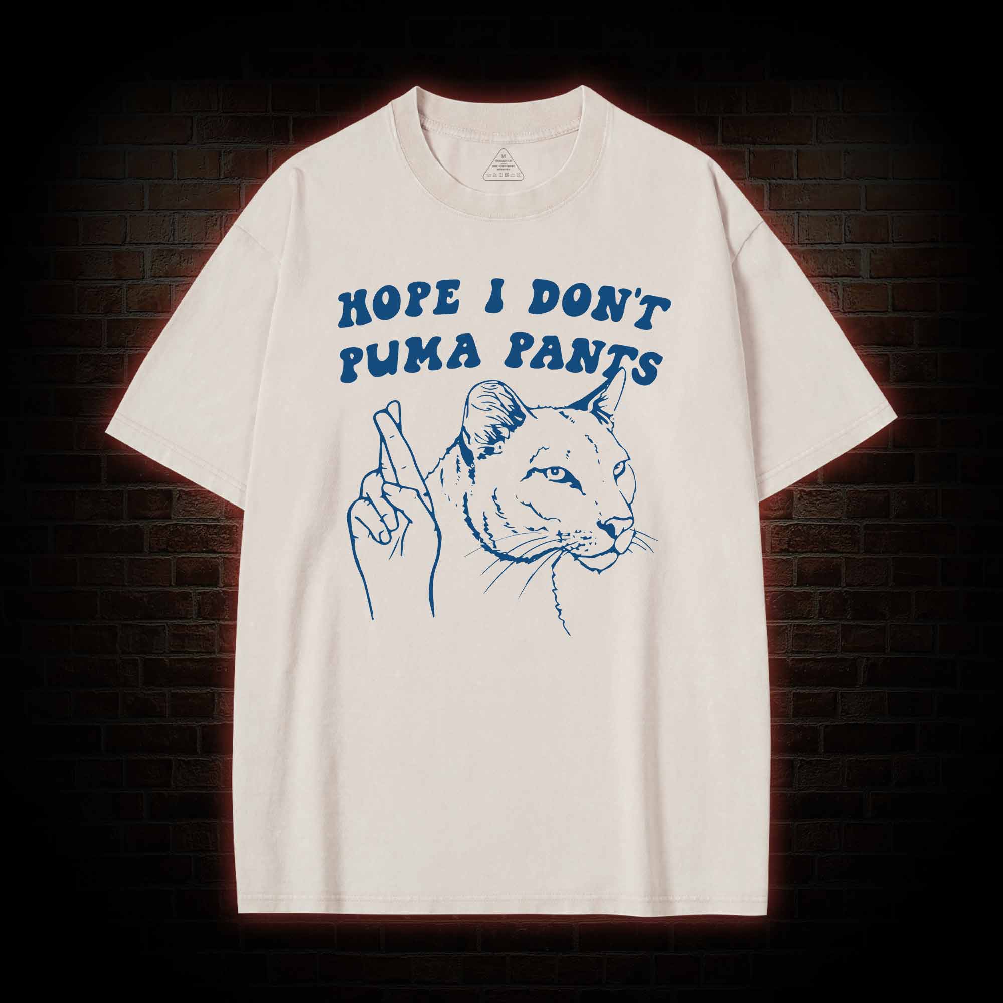 Hope I Don't Puma Pants Washed T-shirt