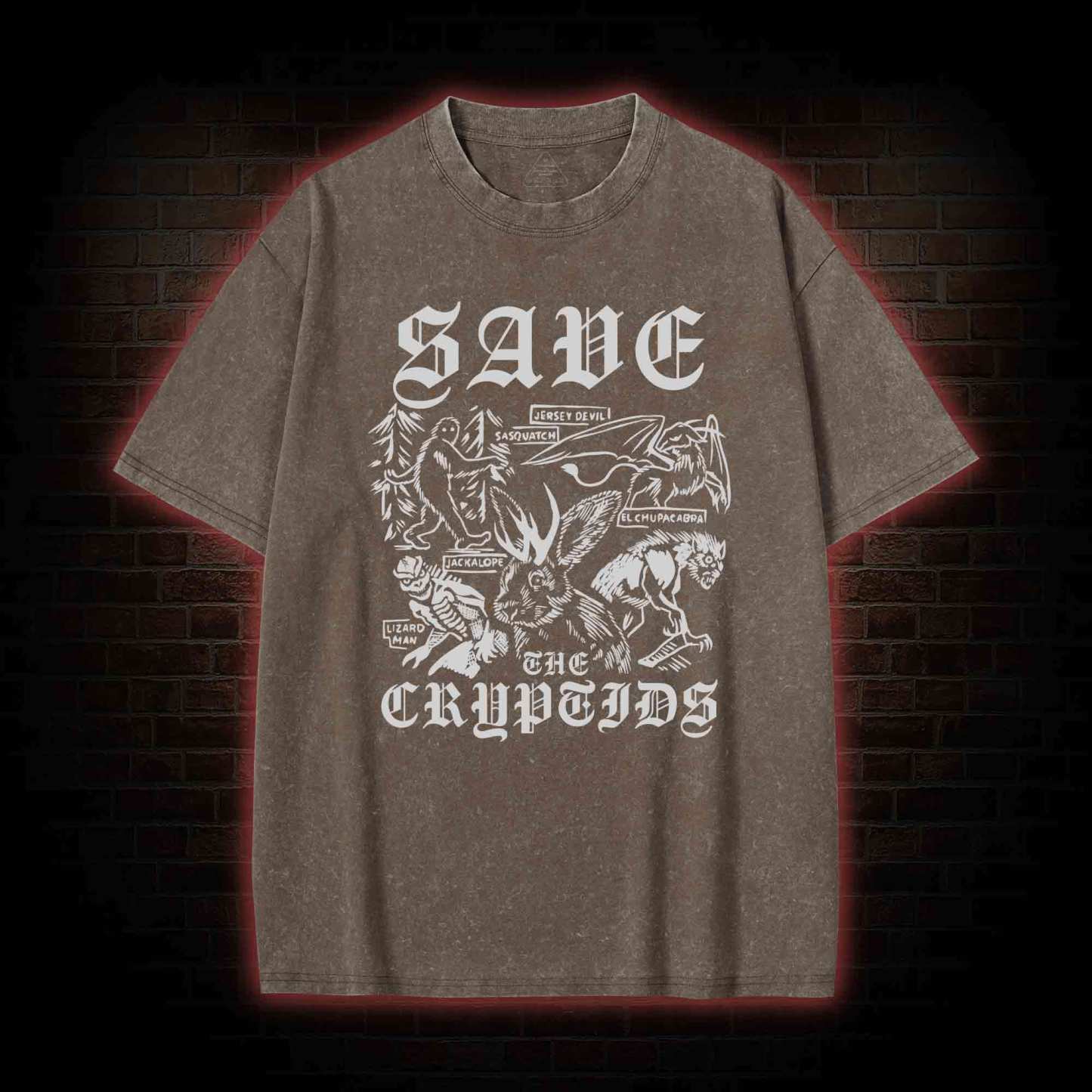 Save the Cryptids Washed T-shirt