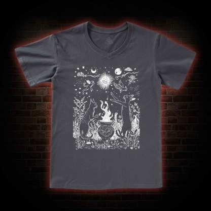 Celestial Cat V-Neck Classic T-Shirt