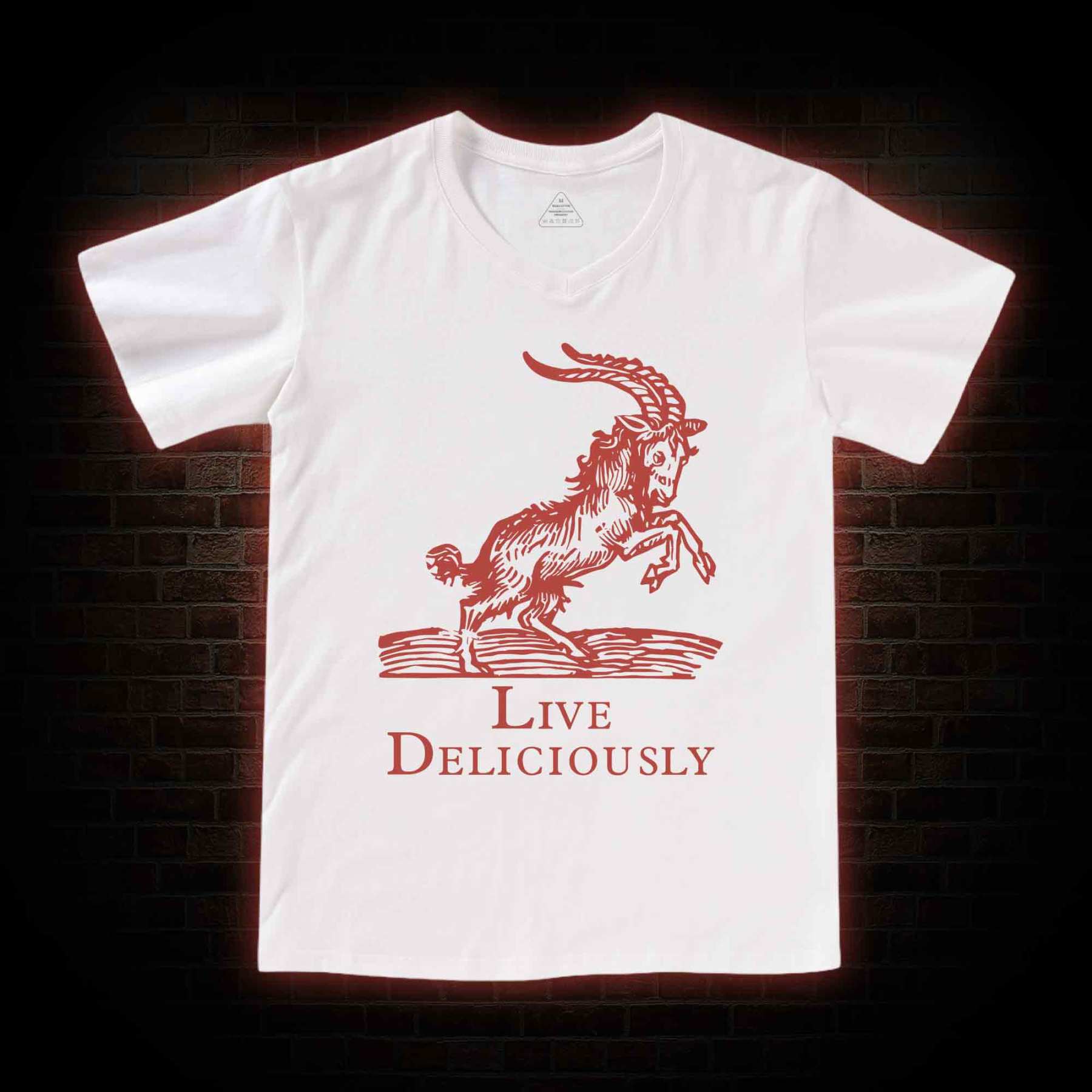 Live Deliciously V-Neck Classic T-Shirt