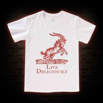 Live Deliciously V-Neck Classic T-Shirt