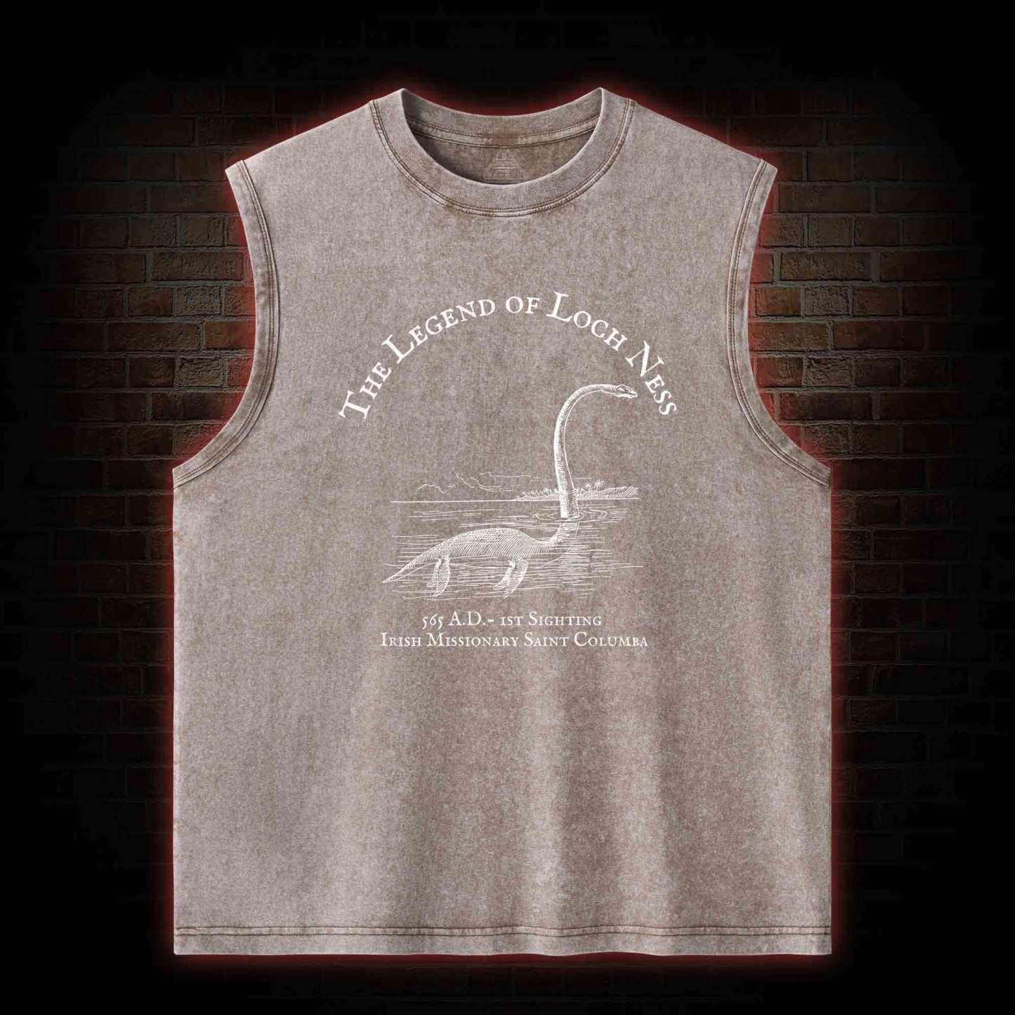 Loch Ness Monster Washed Tank Top