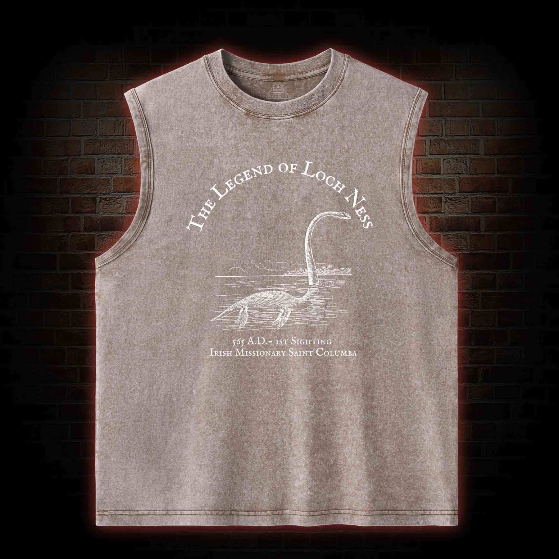 Loch Ness Monster Washed Tank Top