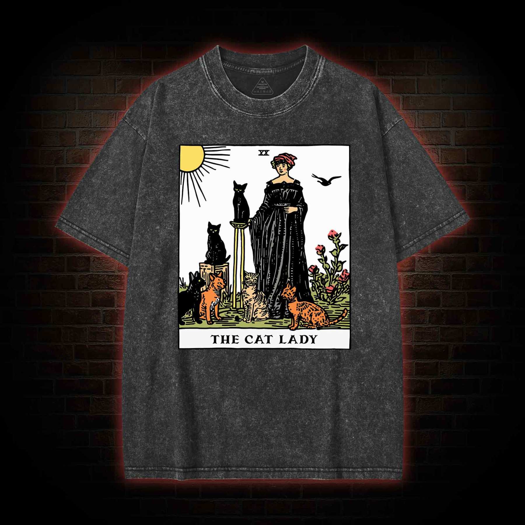 The Cat Lady Washed T-shirt