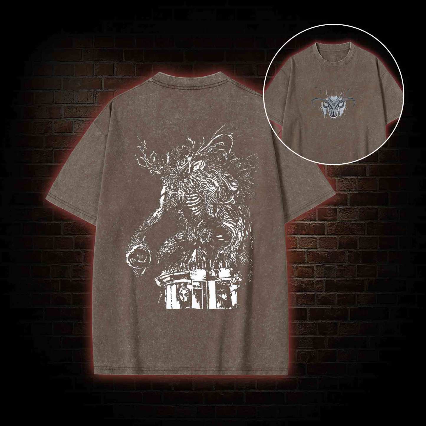 The Massive Beast Back Print Washed T-shirt