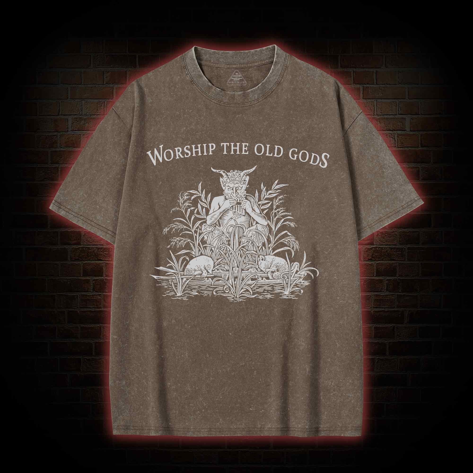 Worship The Old Gods Washed T-shirt