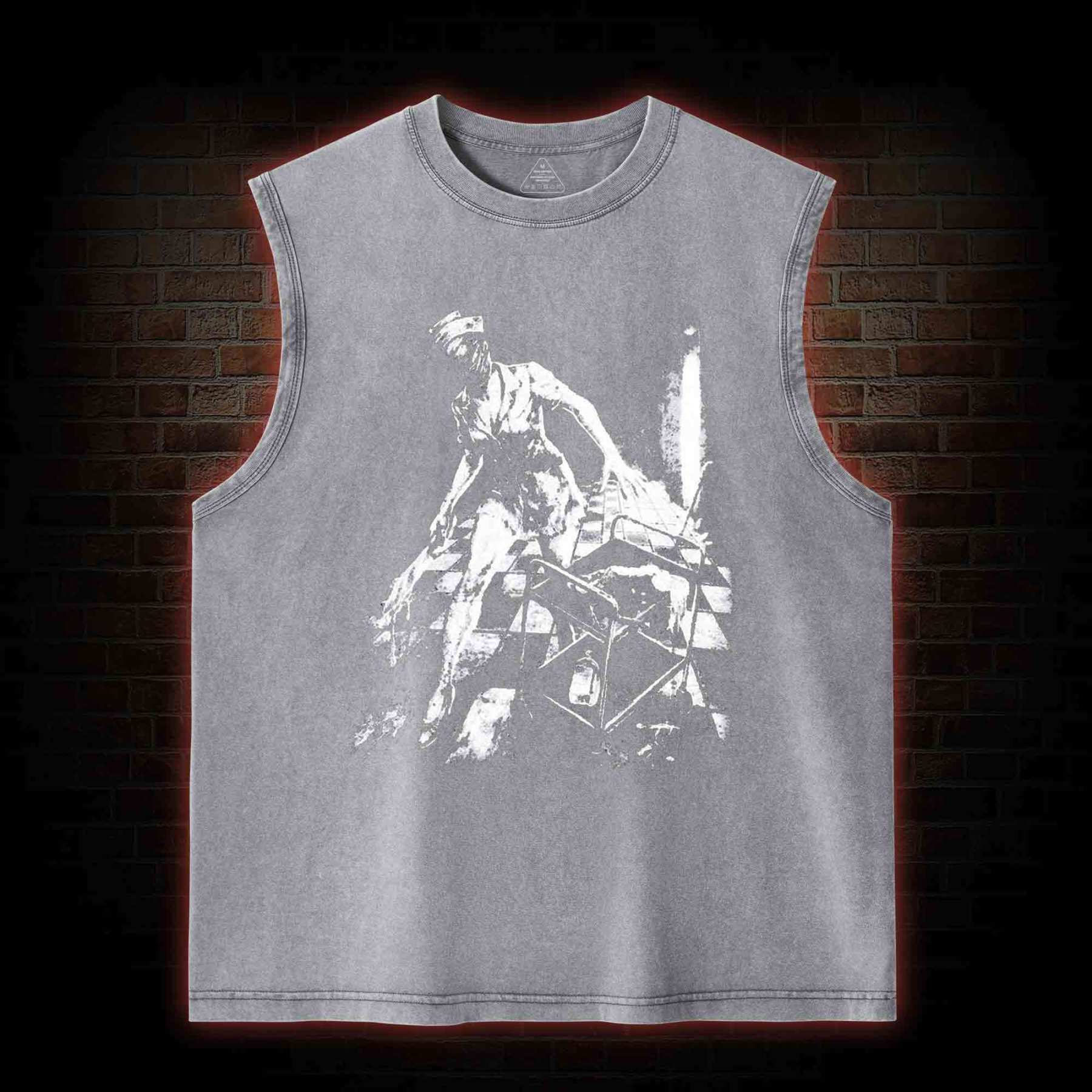 Retro Hello Nurse Washed Tank Top