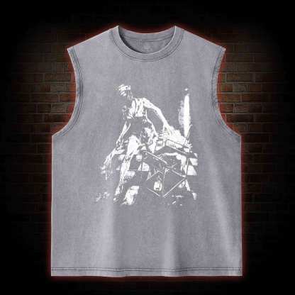 Retro Hello Nurse Washed Tank Top