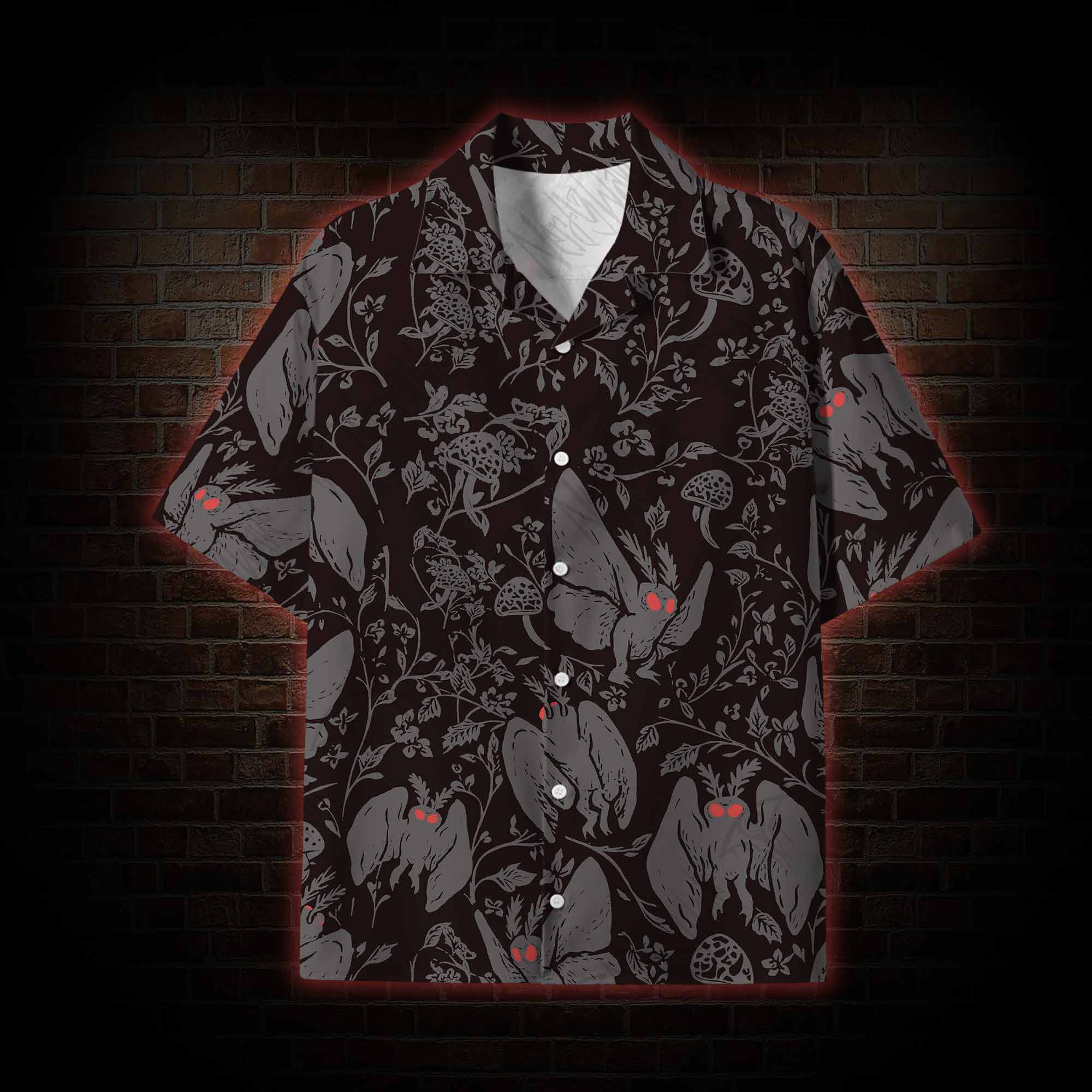Mothman in the Jungle Lightweight Hawaiian Shirt