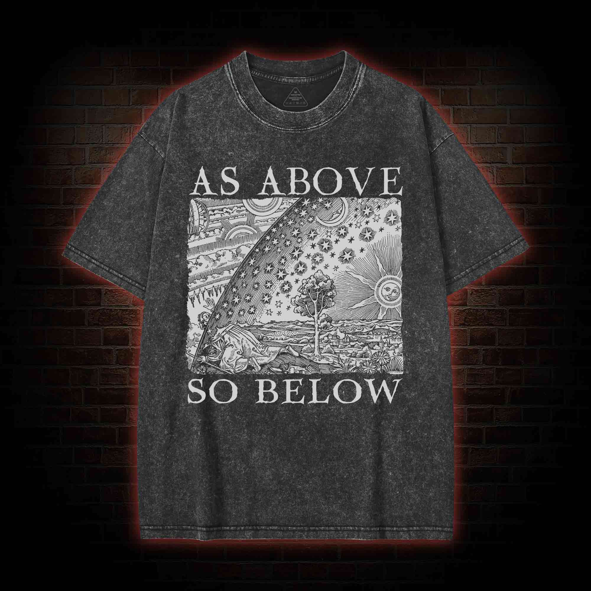 As Above So Below Washed T-shirt