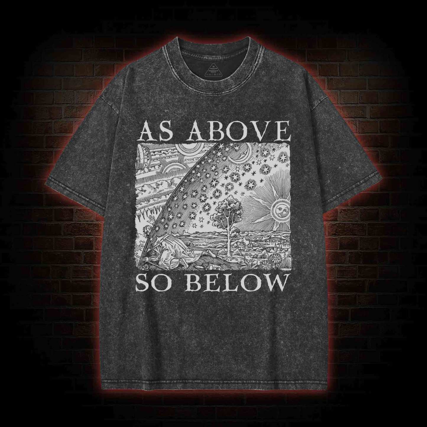 As Above So Below Washed T-shirt