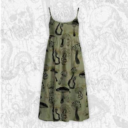 Mushroom Strap Midi Sundress